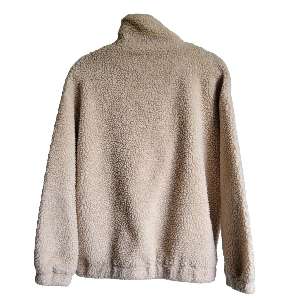Women's ZAFUL Beige Fleece Teddy Jacket Size 6 Medium Cozy - Picture 2 of 4
